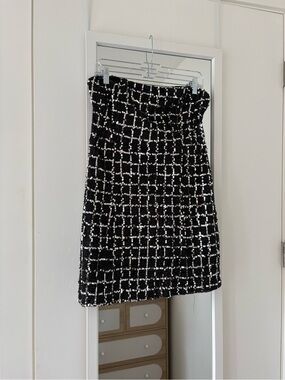 Astr Black and White Tweed Sparkly Mini Dress